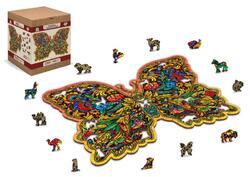 Dřevěné puzzle v boxu Královská křídla motýl L 250 dílků