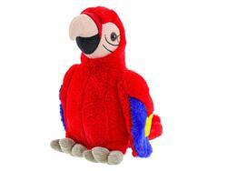 Papoušek plyšový 27cm červený 0m+ v sáčku