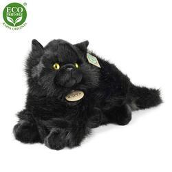 Kočka černá ležící plyš 30cm
