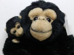 Opice plyš s mládětem 31cm - 2