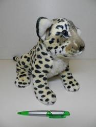 Leopard hnědý sedící, plyš 28cm (52ks/karton) - 2